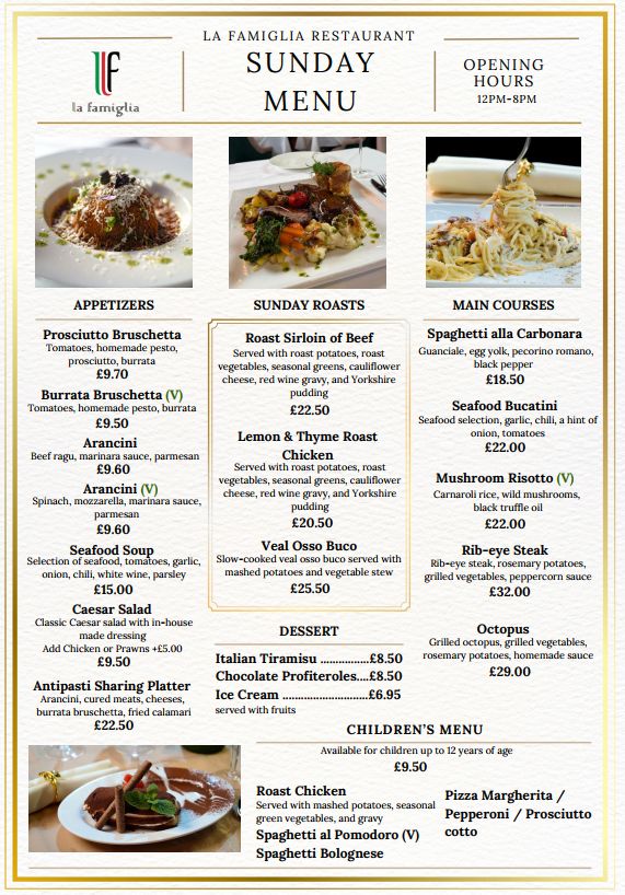 Sunday Roast Northampton